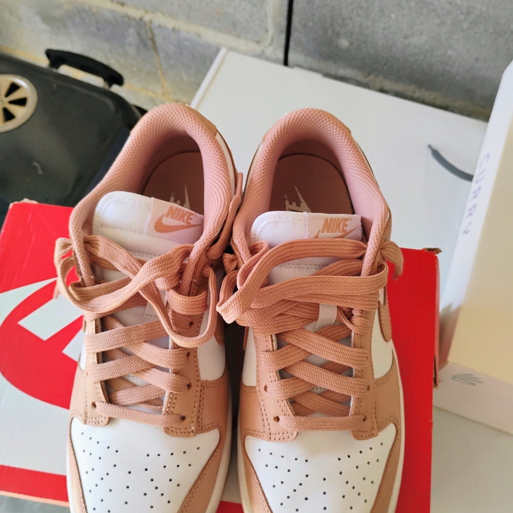 Nike Women's Pink and White Sneakers